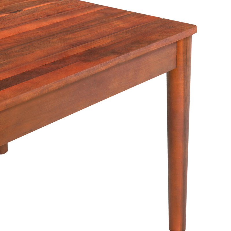 Rustic Wood Coffee Table For Outdoor Use, Color, 37.25" W, 20.64" D, 14.83" H, Streamlined Look Table, Main H