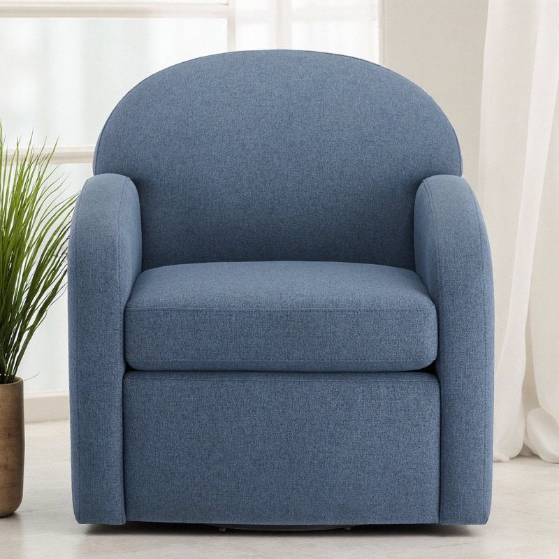 Fauteuil pivotant Edie Blue, Bleu