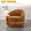 Fauteuil demi-tonneau pivotant rembourré Aunna-187769676