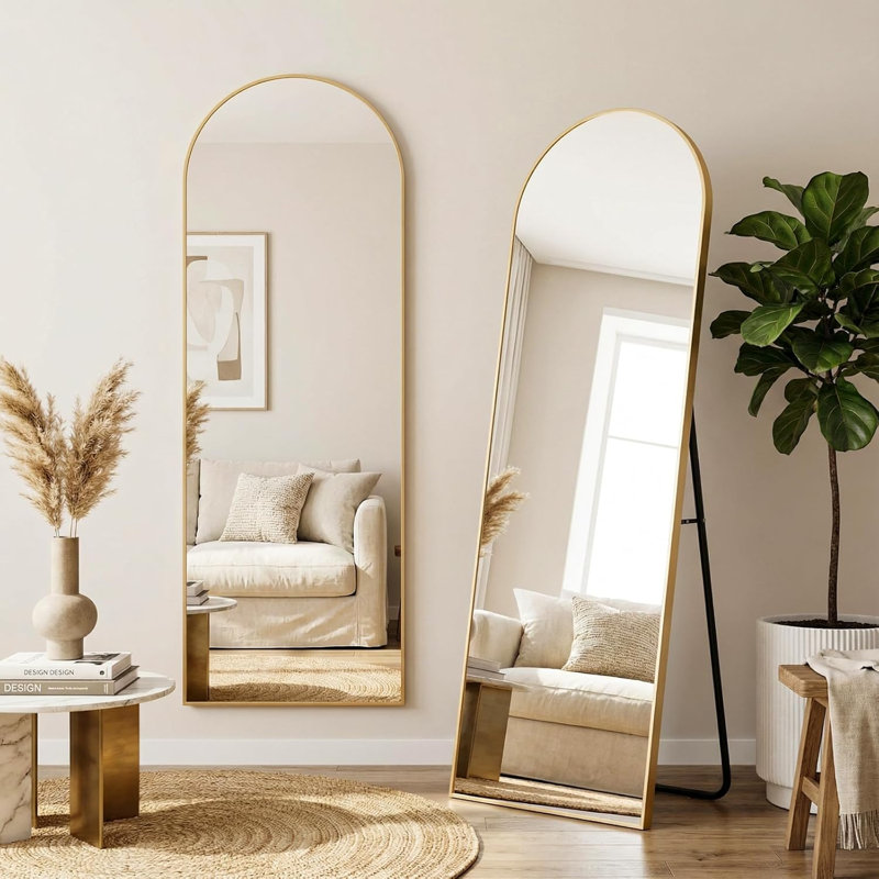Metal Arch Mirror, Gold