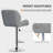 Swivel Upholstered Adjustable Height Counter Stool with Metal Frame