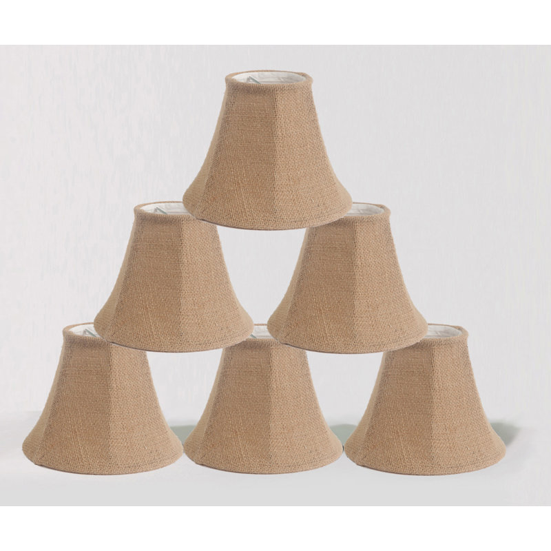 4.5'' H Burlap Bell Candelabra Shade, Natural