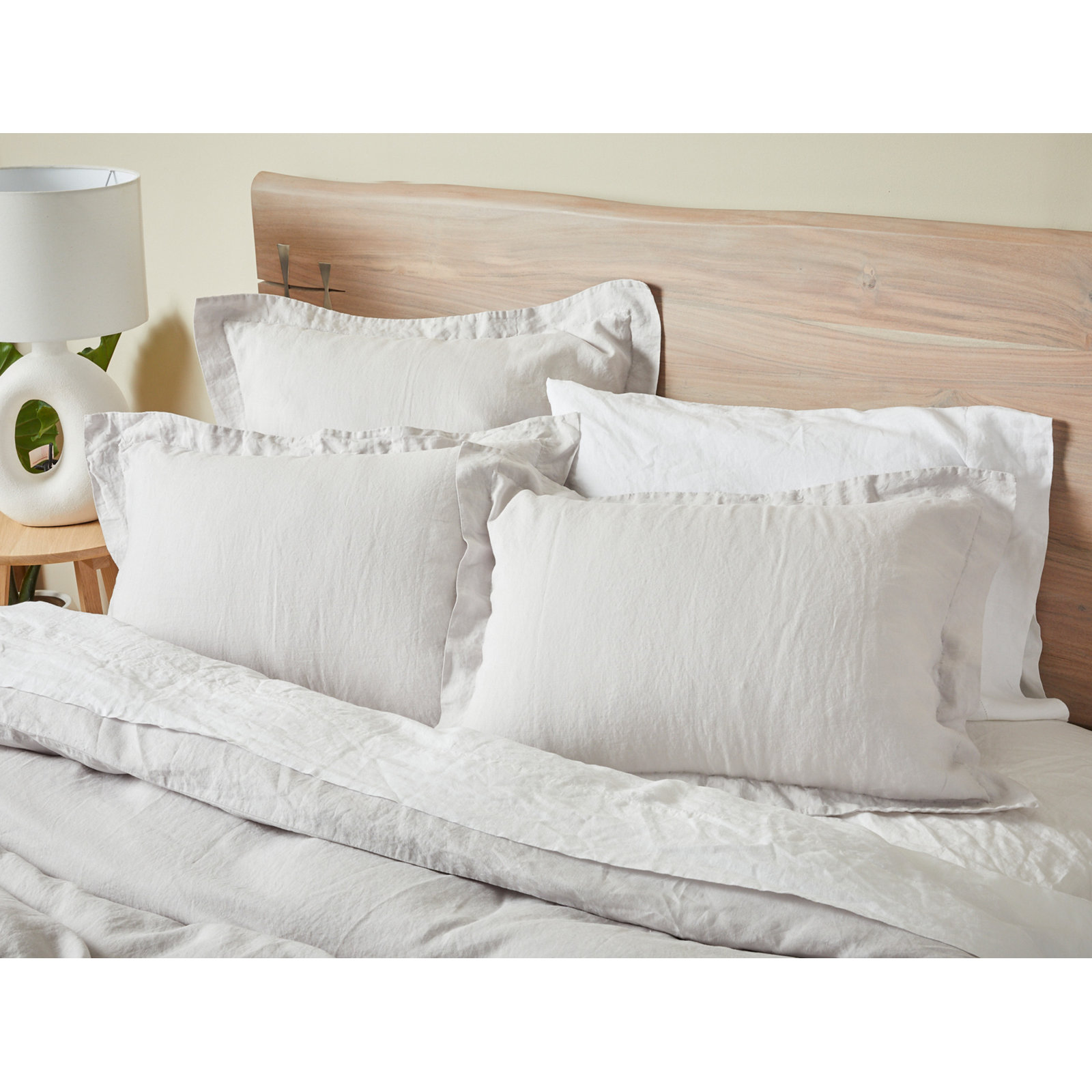 Coyuchi Organic Relaxed Linen Sham, Fog, King