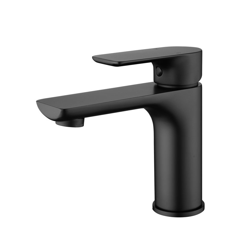 Single-Hole Bathroom Faucet, Matte Black