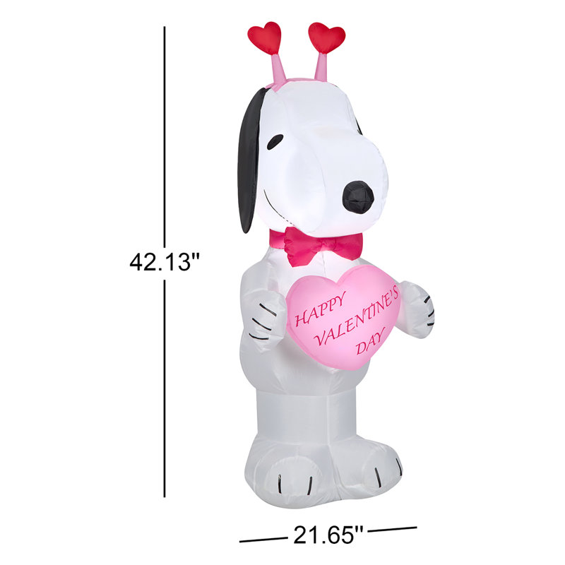 Gonflable avec serre-tête Snoopy avec Heart