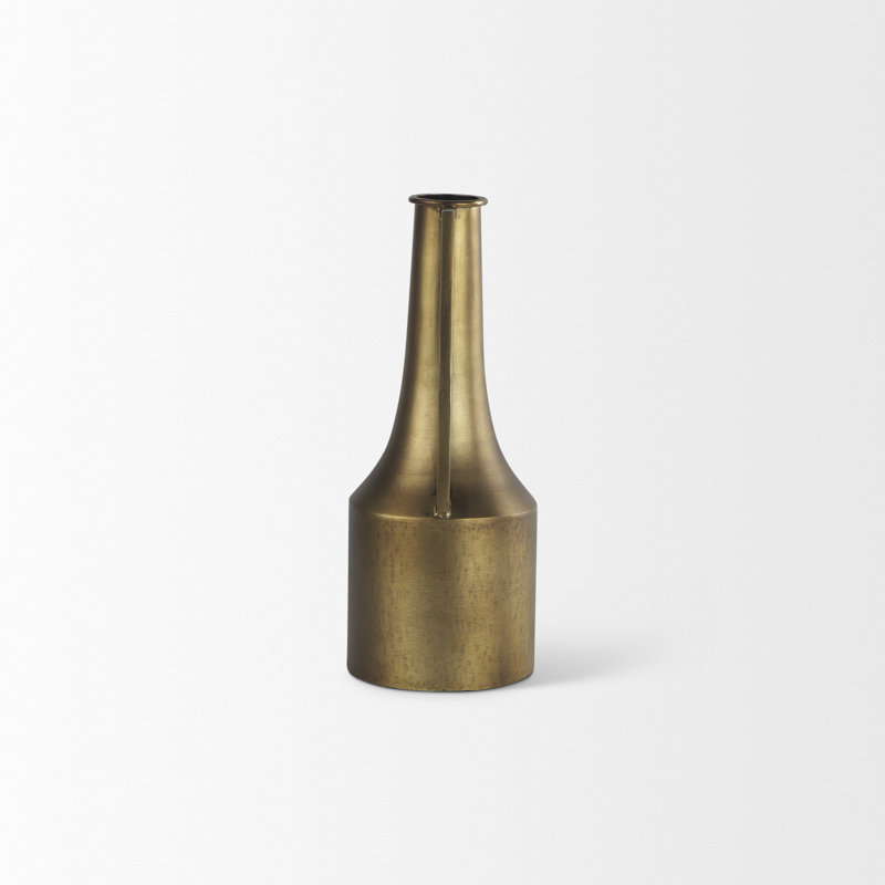 Bouteilles décoratives en métal Datari, Or, H 14 po x l 5,5 po x P 5,5 po
