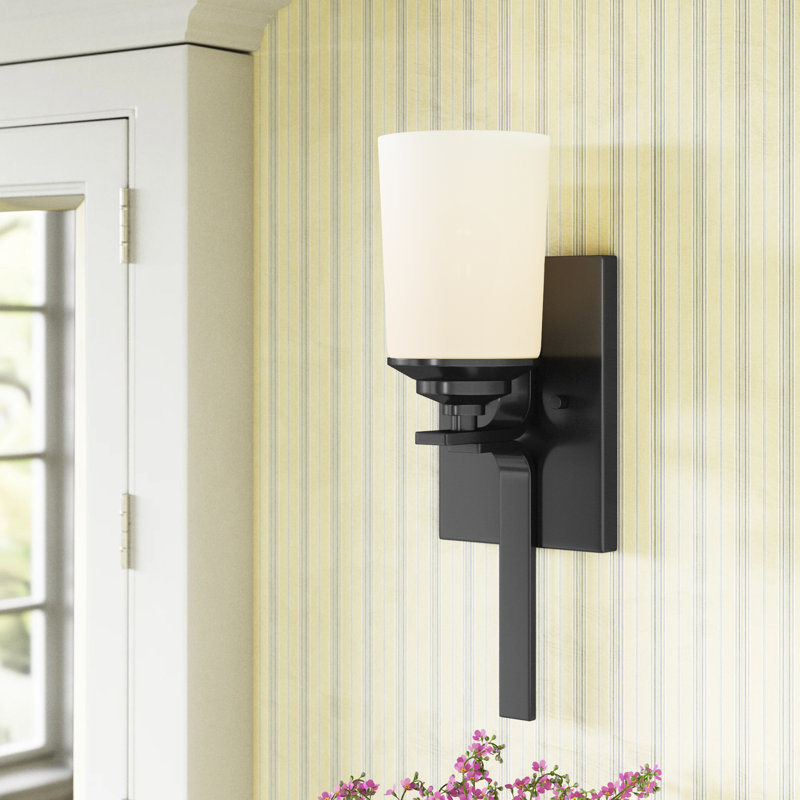 Kemal One Light Wall / Bath Sconce from Generation Lighting , Midnight Black, No, No