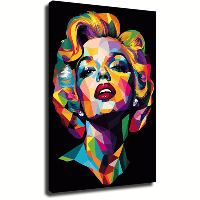 Wooden Framed Canvas Painting Artistic printing Colorful Woman Unique and creative wall decor