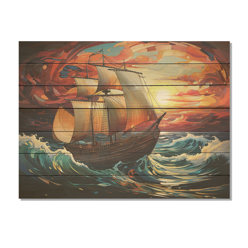 Bateau pirate espagnol «Legacy II» - Bateau à voile sur bois, H 10 po x l 20 po