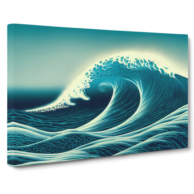 An Adventurous Ocean Wave - Wrapped Canvas, 40cm H x 60cm W x 3cm D