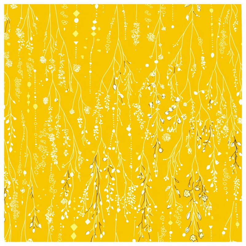Édredon à motif floral Boho Boho, Édredon très grand, Motif floral jaune