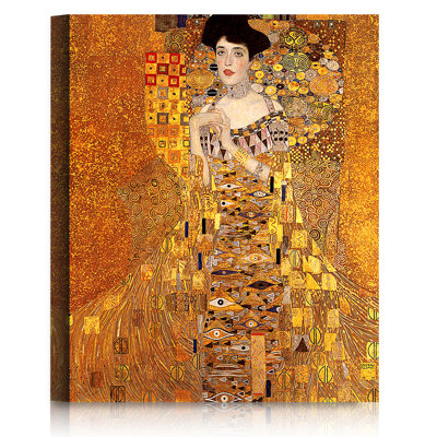 The Lady in Gold by Gustav Klimt. The World Classic Art Reproductions, Giclee Canvas Prints Wall Art for Home Decor