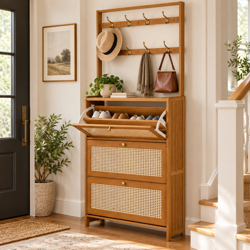 16 Pair Flip Down Shoe Storage