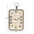 Rectangle Metal Hanging Wall Clock with Handle
