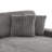 Stephania 2 - Piece Upholstered Light Gray Faux Rabbit Fur Flannel Modular Sectional Sofa with Armrests & Throw Pillows-109423041