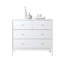 35,5 "de large commode blanche 4 tiroirs en bois, armoire de rangement pour le salon de la chambre à coucher