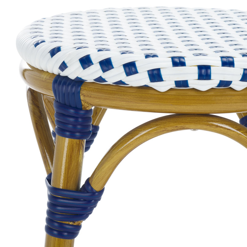 Tabouret de bar 30 po Goldmann, Bleu / blanc