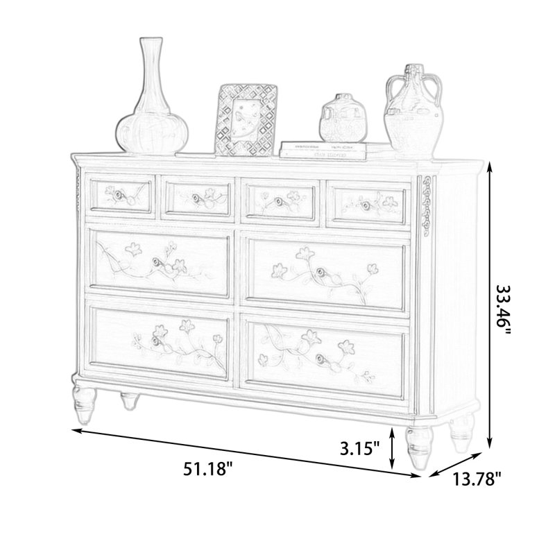 Blue Solid Wood Accent Cabinet, Walnut