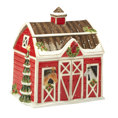Grange 3-D certifiée International Christmas on the Farm Bocal à biscuits