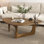 Table basse moderne Mid Century, table basse triangulaire en bois massif pour le salon, table à thé moderne pour la maison, 50,4 x 30,7 x 16,5