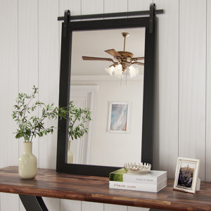 Modern Solid Wood Farmhouse Accent Mirror