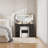 Greyden Vanity Set With LED Mirror & Power Outlets, 9 Drawers with Diamond Handles-534821133