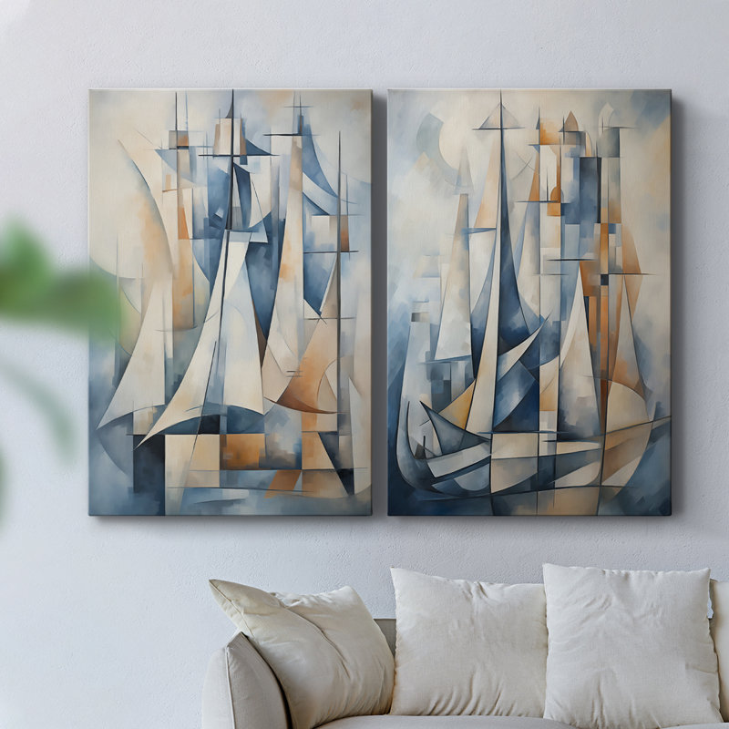 NAUTICAL Series CD XXIV - Toile tendue avec châssis de qualité supérieure - Prêt à être accroché