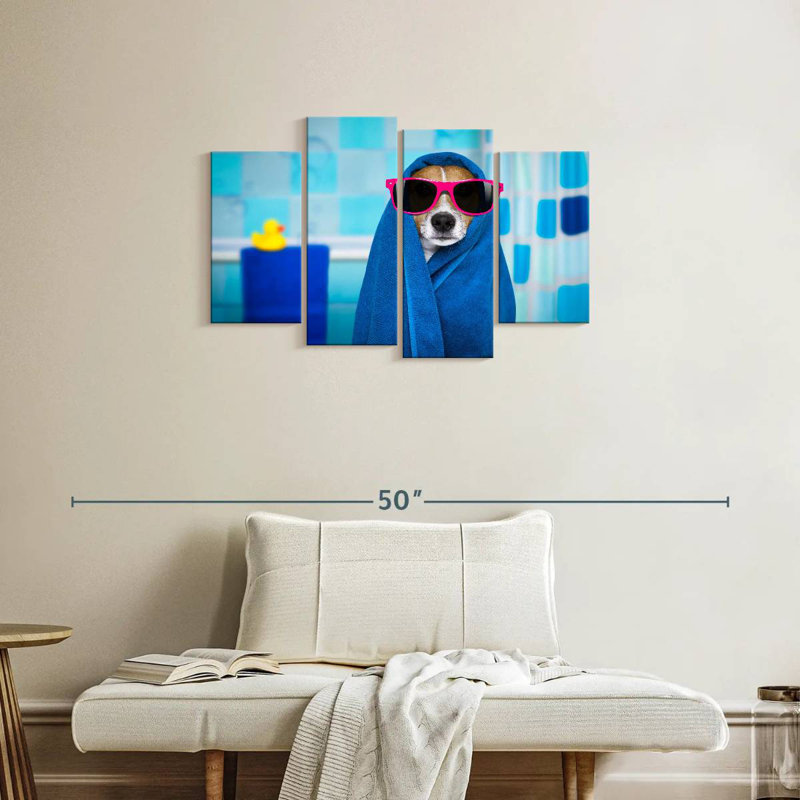 Ketti Jack Russell Bath Time, 22" H x 36" W