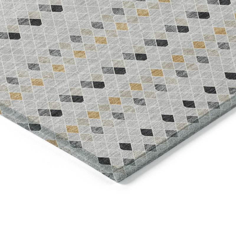 Tapis intérieur lavable rayé 8 pi