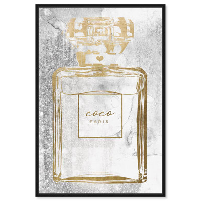«Fashion and Glam Gold Infinite Perfume», reproduction d'art sur toile
