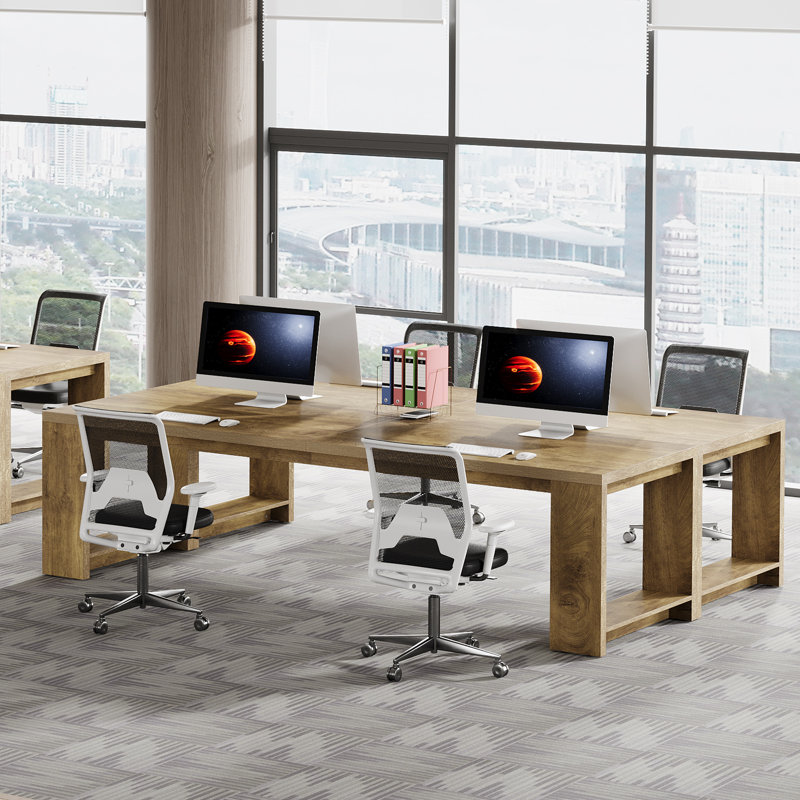 2 Person Desk, 86.6'' Extra Long Computer Desk