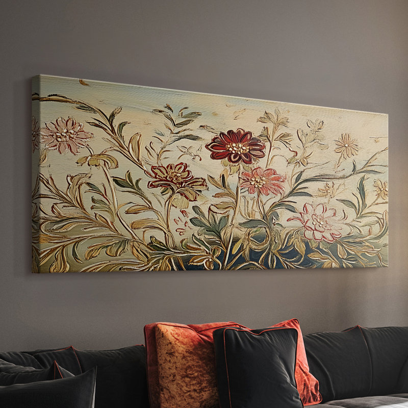 Série botanique-CEC III- Toile tendue avec châssis - Prêt à accrocher, H 12 po x l 30 po