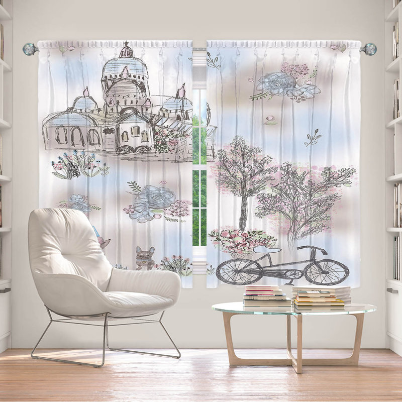 Ensemble de rideaux en polyester 2 pièces Kitts, L 56 po x L 78 po