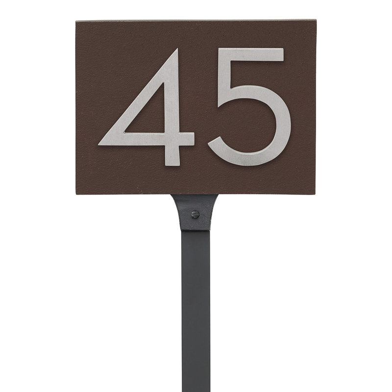 Rectangle pour pelouse, Bronze romain / aluminium brossé, Oui