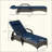 Rolling Outdoor Chairs,2 Reclining Chaise Lounge Chairs,With Cushion, Pillow, Headrest, Armrests, And Wheels-2009808198