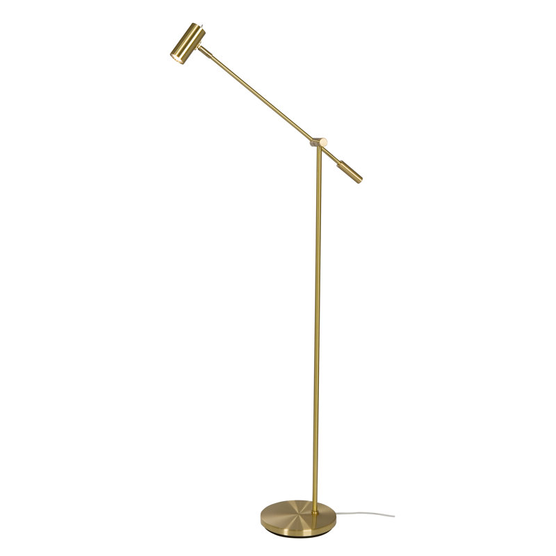 Cato 134cm Task Floor Lamp, Polished Brass
