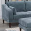 Ensemble modulaire contemporain à un accoudoir modulaire 5 pièces en tissu minéral Morgan (modulaire)