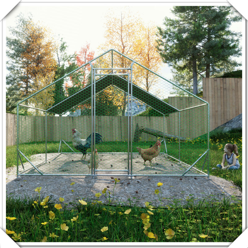 Housse imperméable anti-ultraviolets pour poulailler en métal galvanisé, H 76 po x l 156 po x P 120 po