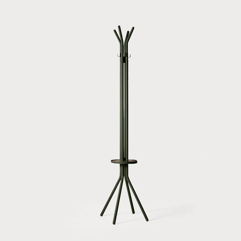 Ramo Freestanding Metal Clothes Rack, Dark Green