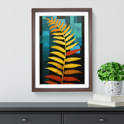 Fern Leaf Constructivism No.2 - Framed Print