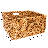 Hand-Woven Rattan Rectangular Basket with Handles-425315043