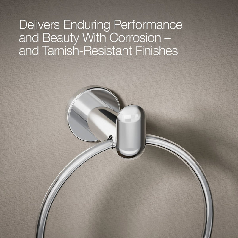 Kumin Towel Ring, Polished Chrome