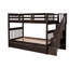 Lit superposé Twintwin avec rangement. Et fiable. Idéal pour un dortoir de chambre à coucher. Compartiments sous escalier polyvalents, pouvant être deux lits indépendants. . Pas de sommier -. Bois. Trois-1172401716