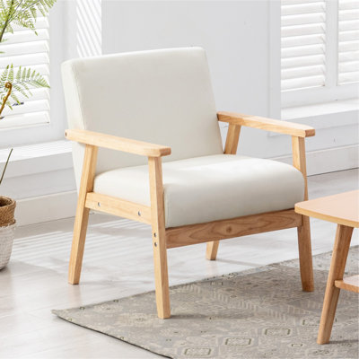 Chaise 25 po en lin beige