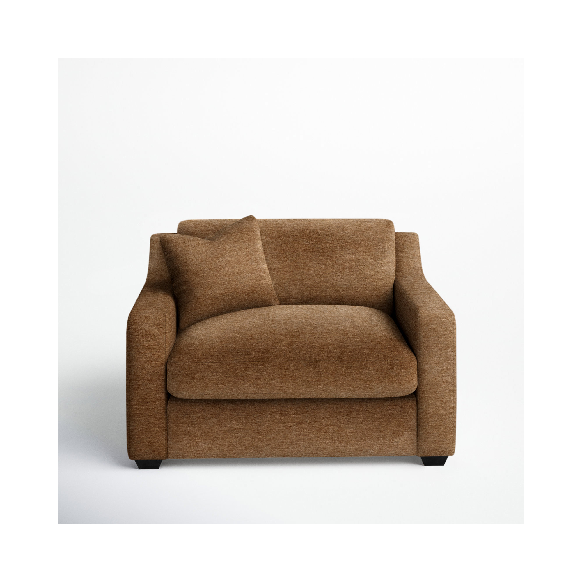 Rhodes Upholstered Chair And A Half, Nave Bark Performance Distressed Velvet