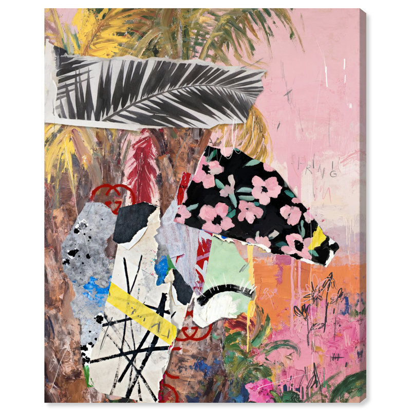 Palm Tree Pinks Print by Oliver Gal, 24"H x 30"W, Gallery Wrapped