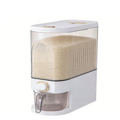 11/22lb Rice Dispenser – Airtight Rice Storage Container with Date Dial & Measuring Cup, Cereal Dry Food Storage Containers for Kitchen Pantry Household, BPA-Free