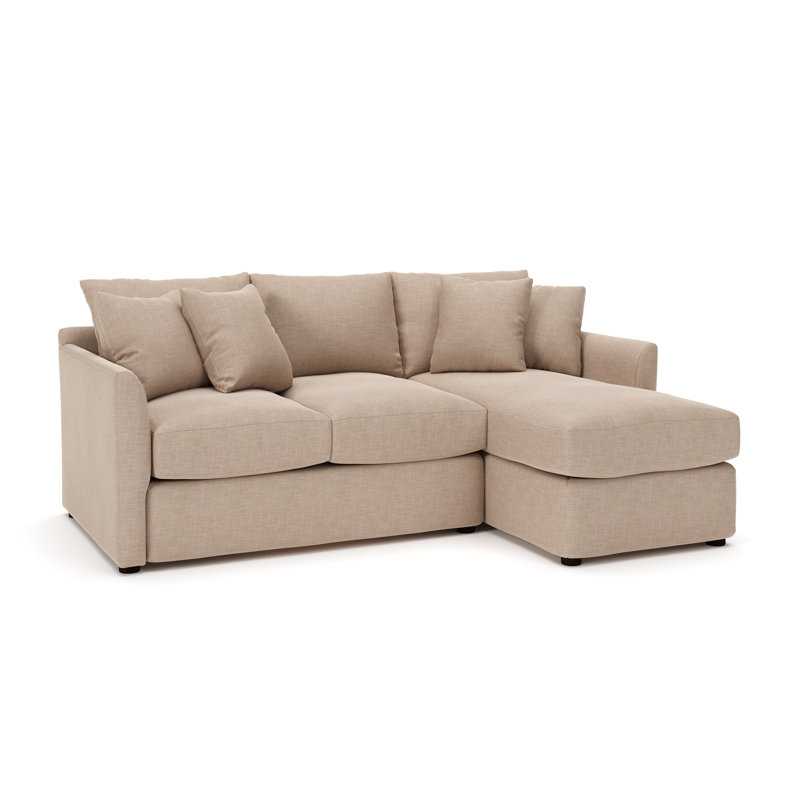 Cecelia Upholstered Sectional, Conversation Linen Basketweave, Right Hand Facing