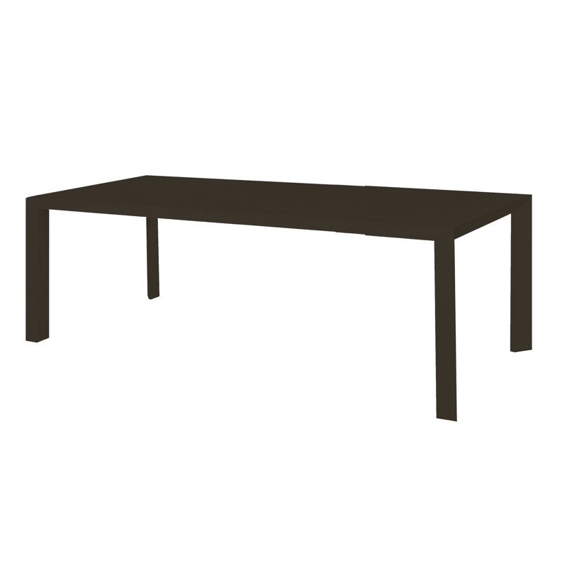 Maclachlan Rectangular Metal Outdoor Dining Table , cm W 100cm cm D, 75cm H x 240cm W x 100cm D, Graphite