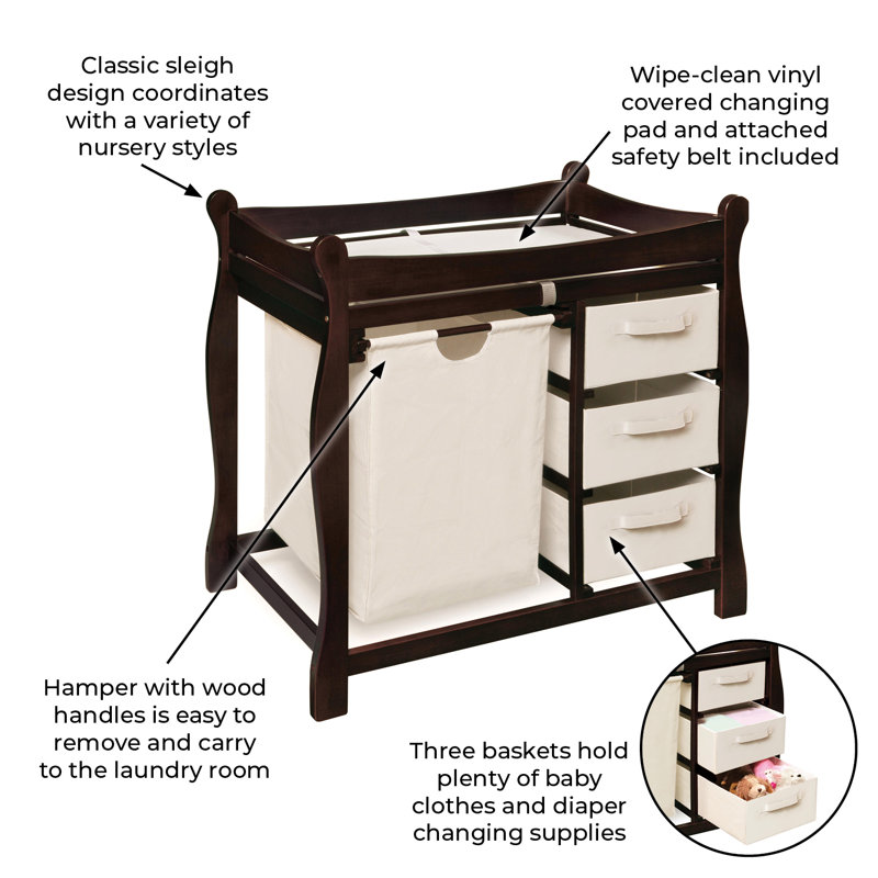 Changing Table with Pad, Espresso